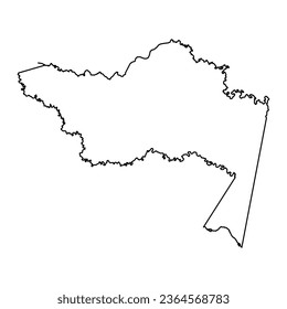 Amazonas department map, administrative division of Colombia.