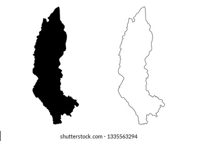 Amazonas Region (Republic of Peru, Regions of Peru) map vector illustration, scribble sketch Amazonas map