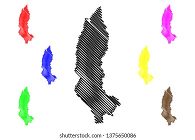 Amazonas Region (Republic of Peru, Regions of Peru) map vector illustration, scribble sketch Amazonas map