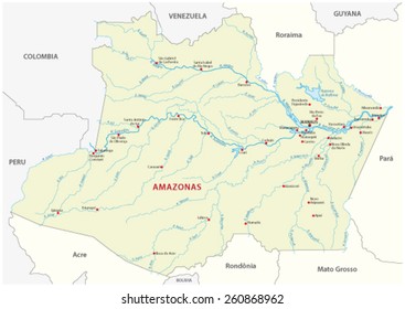 Amazonas State Map