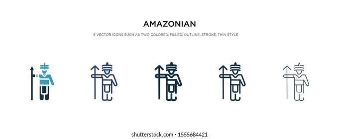 amazonian icon in different style vector illustration. two colored and black amazonian vector icons designed in filled, outline, line and stroke style can be used for web, mobile, ui