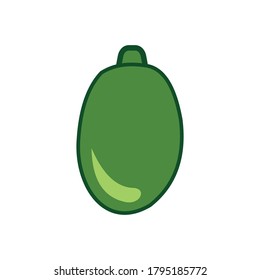 Símbolo del vector del icono de la fruta Ambarella ilustraciones aisladas fondo blanco