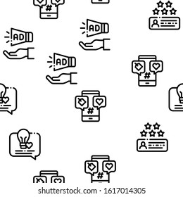 Ambassador Creative Seamless Pattern Vector Thin Line. Illustrations