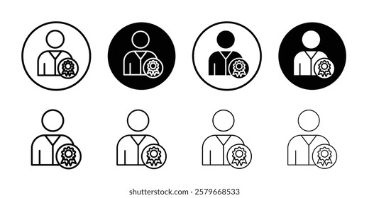 Ambassador icon Outline thin set pack series