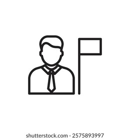 Ambassador icon Simple thin outline