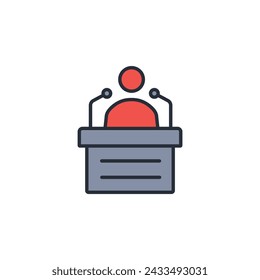 ambassador icon. vector.Editable stroke.linear style sign for use web design,logo.Symbol illustration.