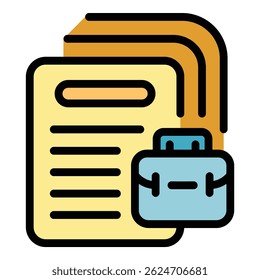 Icono de los papeles del embajador. Icono de Vector de los papeles del embajador para el Diseño web aislado en el color de fondo blanco plano