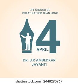 Ambedkar Jayanti 14th April DR B R Ambedkar Jayanti Creative Vector