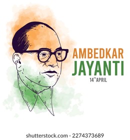 Ambedkar Jayanti Vector and Illustration, perfect for office, company, school, social media, advertising, printing and more