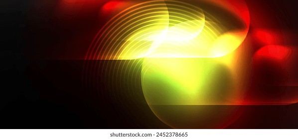 An amber automotive lighting swirl reminiscent of a fiery sunset over water, with hints of orange, sky blue, and lens flare adding a touch of heat and gas to the dark background