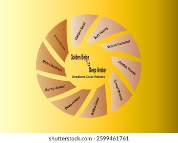 Amber and brown gradient color wheel.  Perfect for design and branding.