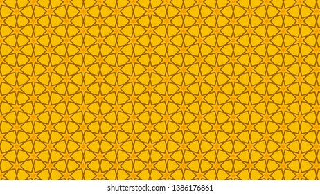 Amber Color Star Background Pattern