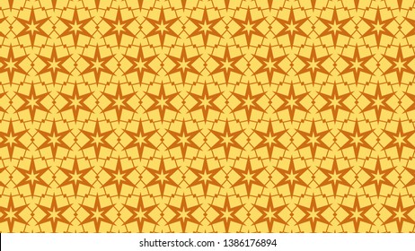 Amber Color Stars Background Pattern Vector