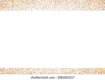 amber confetti on white background