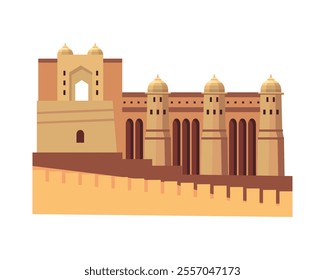 amber fort palace entrance isolated design