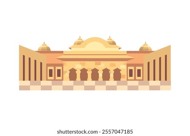 amber fort palace isolated design