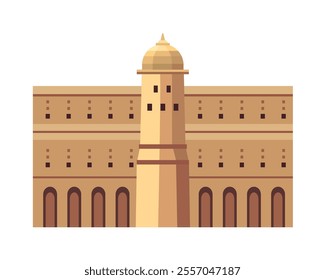 amber fort palace outside isolated design