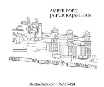 
amber fort a suburb of jaipur india is known with their elephant convoys that carry up the hill all the tourist