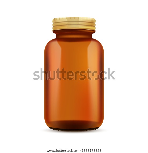 Download Amber Glass Bottle Mockup Graphic Concept Stock Vector Royalty Free 1538178323