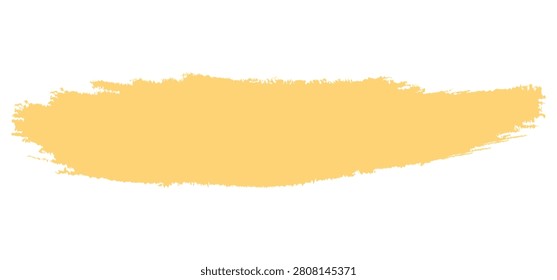 Amber highlighter brush stroke. Artistic honey-colored texture for premium text emphasis.