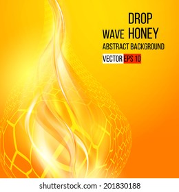 Amber honey. Abstract background. Vector illustration