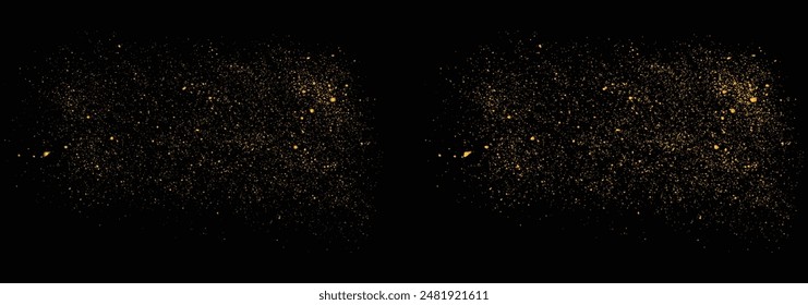Amber isolated gold glitter texture vector illustration