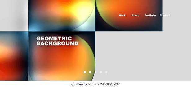 Amber liquid font on an astronomical object background with squares and circles on a gray sky. Heat, science, horizon, rectangle, and geometric shapes