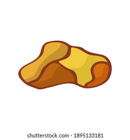 Amber stone doodle icon logo sign Natural fossil jewerly symbol emblem Hand drawn game design Cartoon children's style Fashion print clothes apparel greeting invitation card cover flyer poster banner