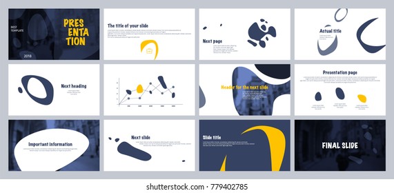 Amber and Violet blue elements on a white background. This template is the best as a business presentation, used in marketing and advertising, the annual report, flyer and banner