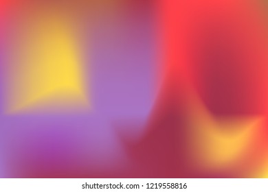 Amber, violet, coral gradient mesh background. Abstract blurred smooth image. Smooth blend banner template. Iridescent holographic wallpaper, frame, banner. New funky gradient texture