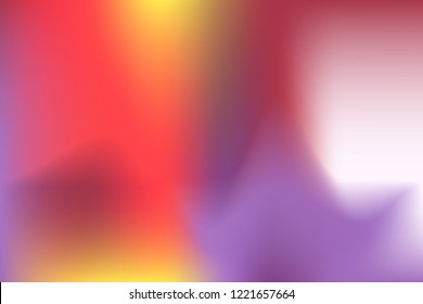Amber, violet, coral gradient mesh background. Abstract blurred smooth image. Smooth blend banner template. Iridescent holographic wallpaper, frame, banner. New funky gradient texture