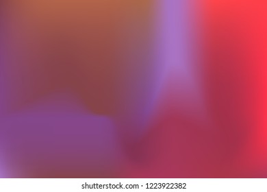 Amber, violet, coral gradient mesh background. Abstract blurred smooth image. Smooth blend banner template. Iridescent holographic wallpaper, frame, banner. New funky gradient texture