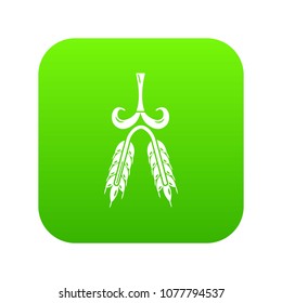 Amber wheat icon green vector isolated on white background