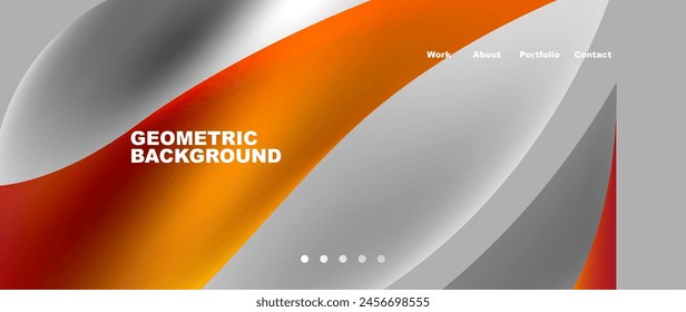 Un fondo geométrico ámbar y blanco con ondas en un fondo gris. Perfecto para logotipos de iluminación automotriz o proyectos de Fotografía macro
