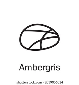 Ambergris vector icon. Trending fragrance. Top notes, scent, perfume, aromatic essence, cream, soap, cosmetics. 