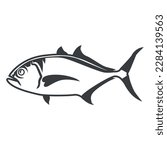 Amberjack Fish Illustration. Vector art illustration