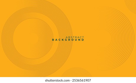 Um plano de fundo abstrato de linha circular amarelo-âmbar com curvas suaves e formas dinâmicas.