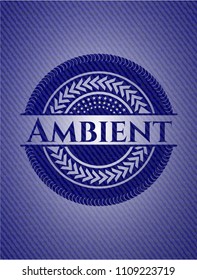  Ambient badge with jean texture