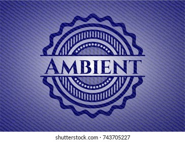 Ambient badge with jean texture