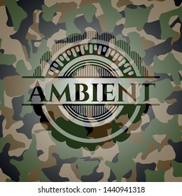 Ambient camouflage emblem. Vector Illustration. Detailed.