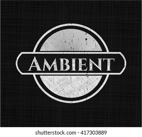 Ambient chalkboard emblem on black board