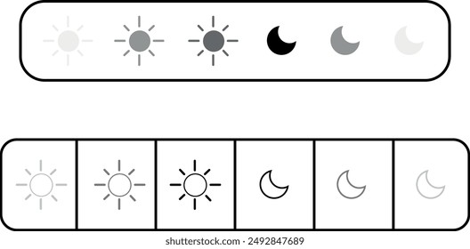 ambient light dimming vector drawing