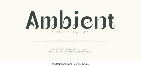 Ambient logo luxury alphabet font Typography luxury classic beauty serif fashion fonts decorative wedding vintage retro logos. vector illustration