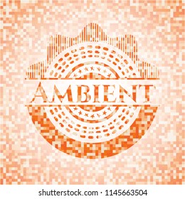 Ambient orange mosaic emblem