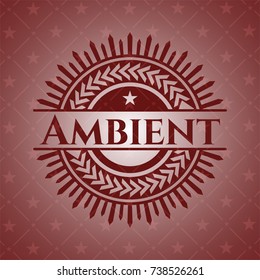 Ambient retro style red emblem