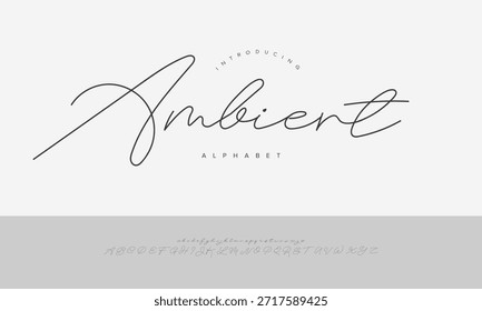 Vetor de fonte do script de assinatura elegante do ambiente para o logotipo da marca d'água da fotografia