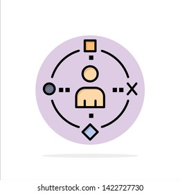 Ambient, User, Technology, Experience Abstract Circle Background Flat color Icon