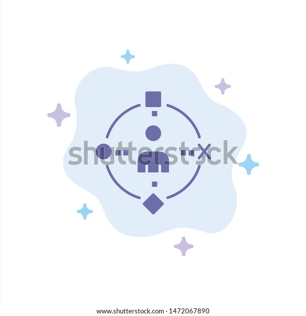 Ambient, User, Technology, Experience Blue\
Icon on Abstract Cloud\
Background