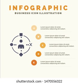 Ambient, User, Technology, Experience Solid Icon Infographics 5 Steps Presentation Background. Vector Icon Template background