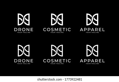 ambigram design concept, drone logo, cosmetic logo design, apparel logo design concept, dd logo design